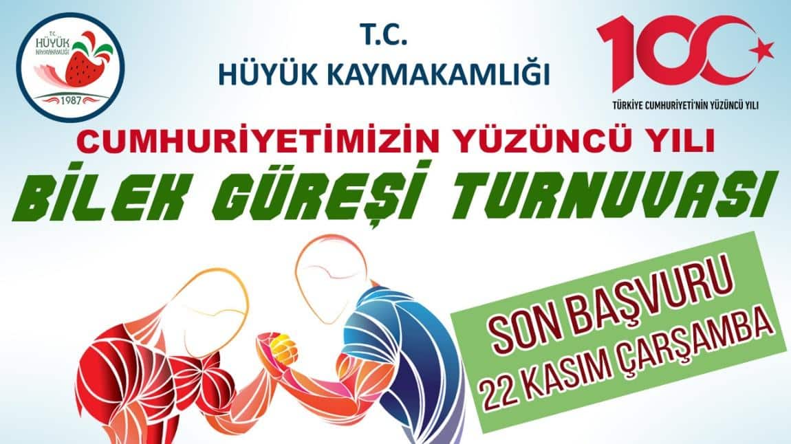 İlçemizde düzenlenen bilek güreşi turnuvasında öğrencilerimiz Zümra ÜNALMIŞ ve Ahmet Furkan ŞİRİN  şampiyonluğu elde etmiştir.